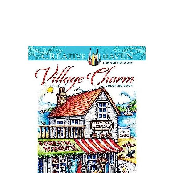 Village Charm Coloring Book 