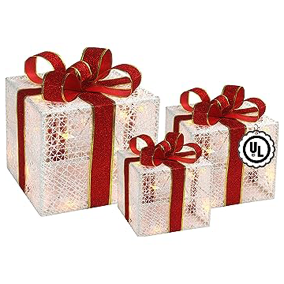 Lighted Gift Boxes Christmas Decoration