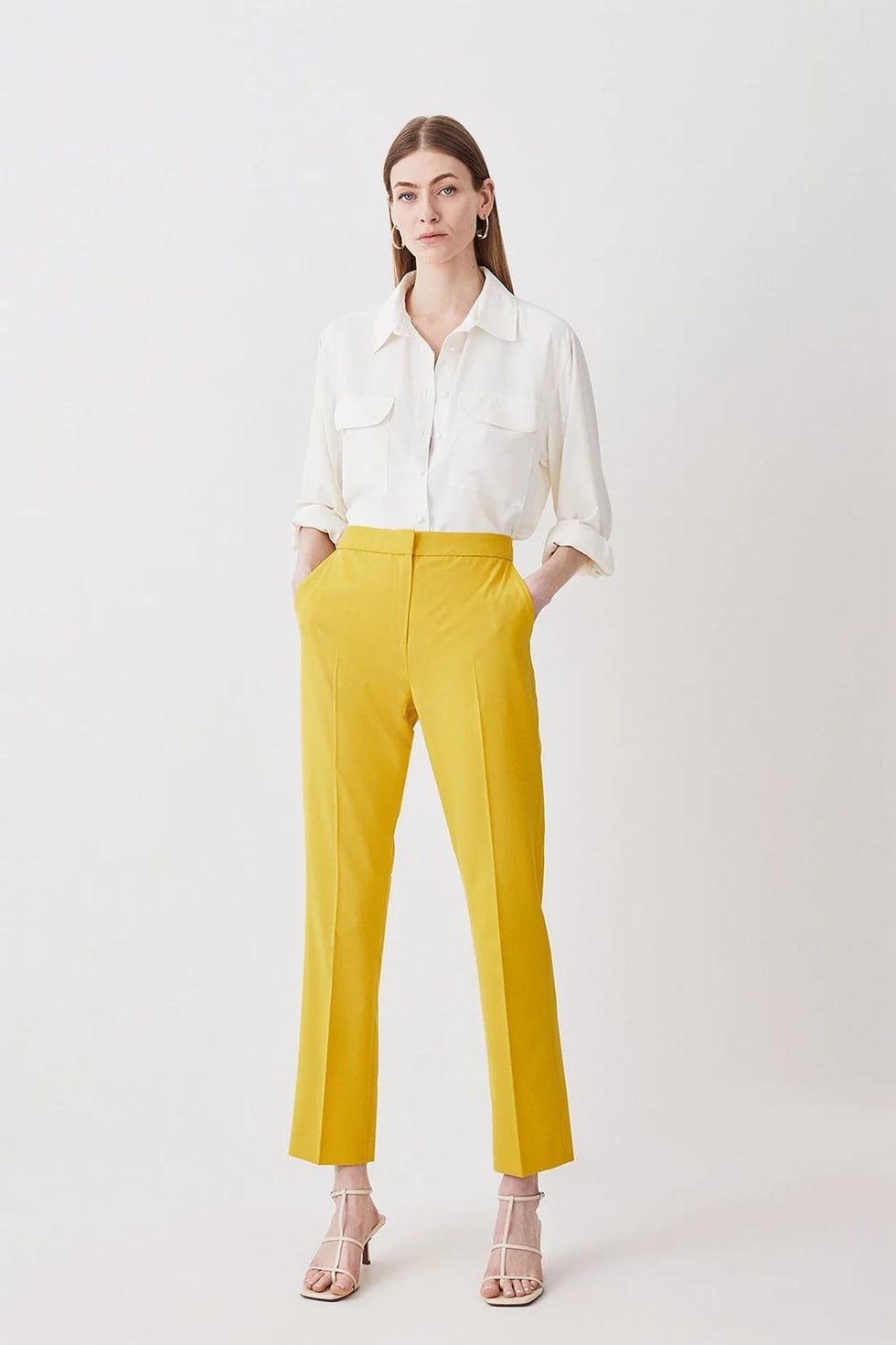 Polished Tailored Straight Leg Trousers