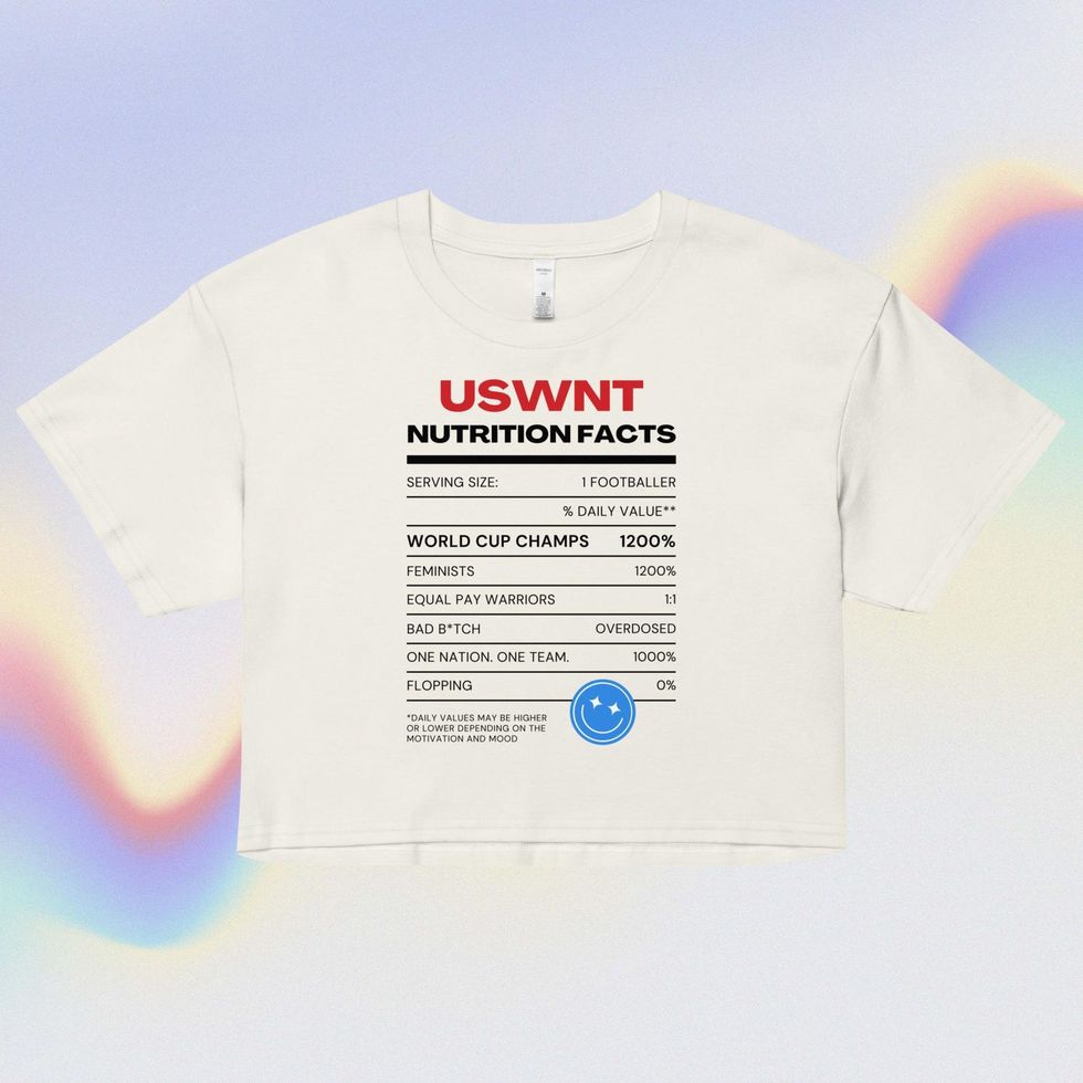 Funny USWNT Nutrition Facts Crop Top