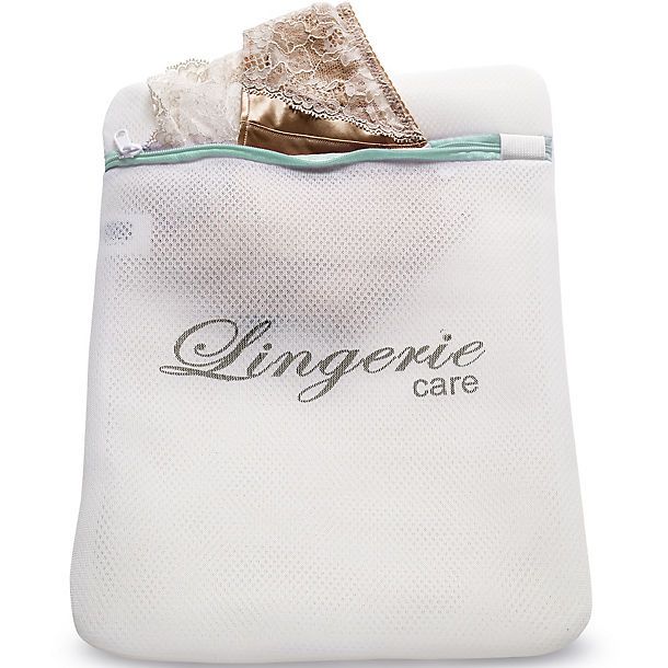 White Mesh Net Washing Bag - Padded For Silks & Lace