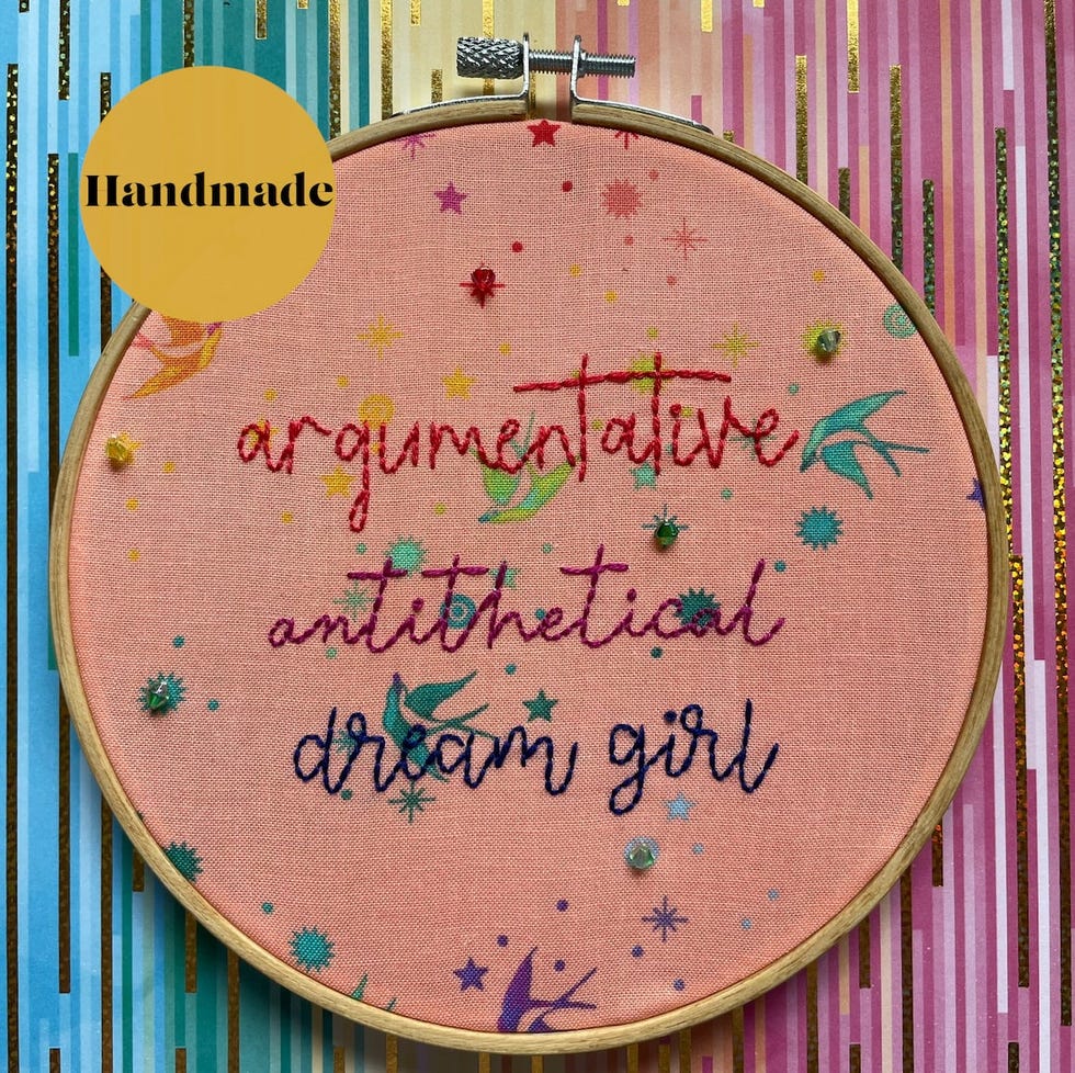 Argumentative Antithetical Dream Girl Embroidery Hoop Art Argumentative Antithetical Dream Girl Embroidery Hoop Art