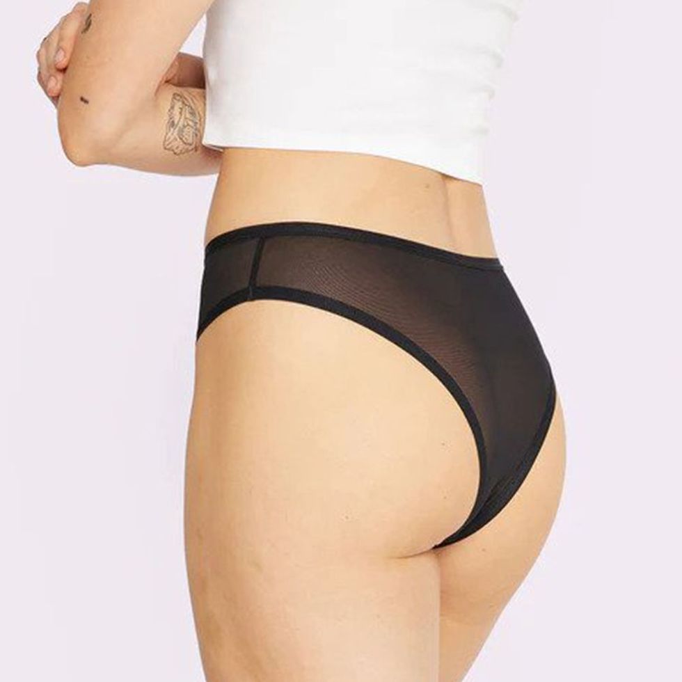Low Rise Woman Underwear Kawaii Low Waist Seamless Plus Size Butt Lifter  Thongs See Through Clear Briefs No Show Mesh