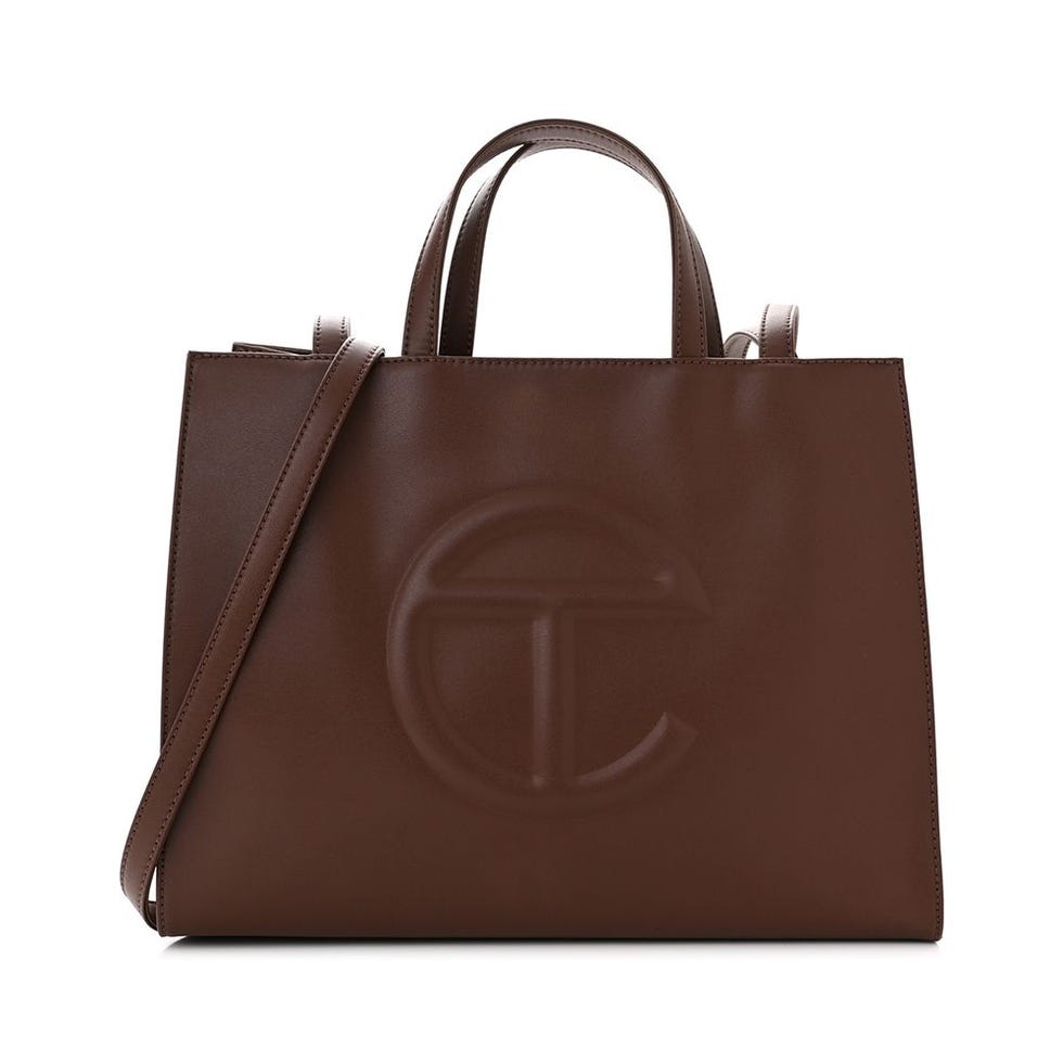 Vegan Leather Medium Shopping Bag Chocolate