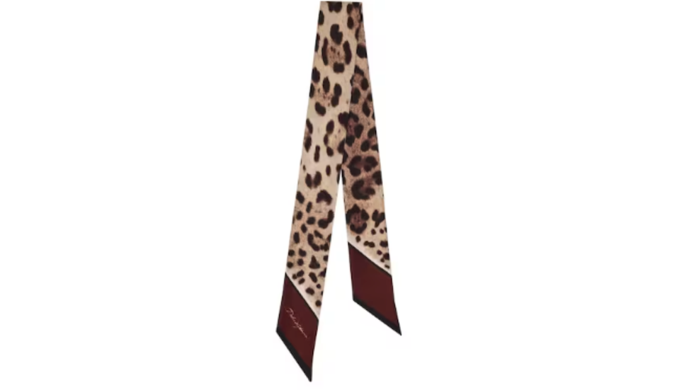Foulard con stampa leopardata Dolce&Gabbana