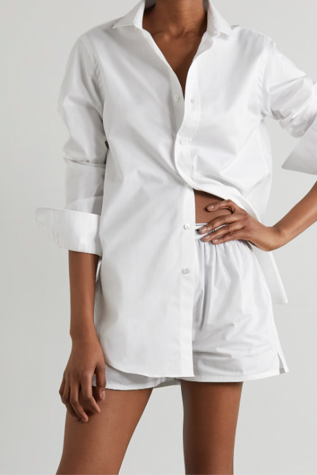 Embroidered Cotton-poplin Shirt