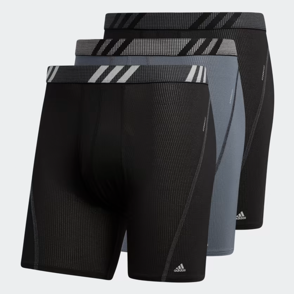 adidas Stretch Cotton Men's Boxer Brief, Underwear, Quick-Dry