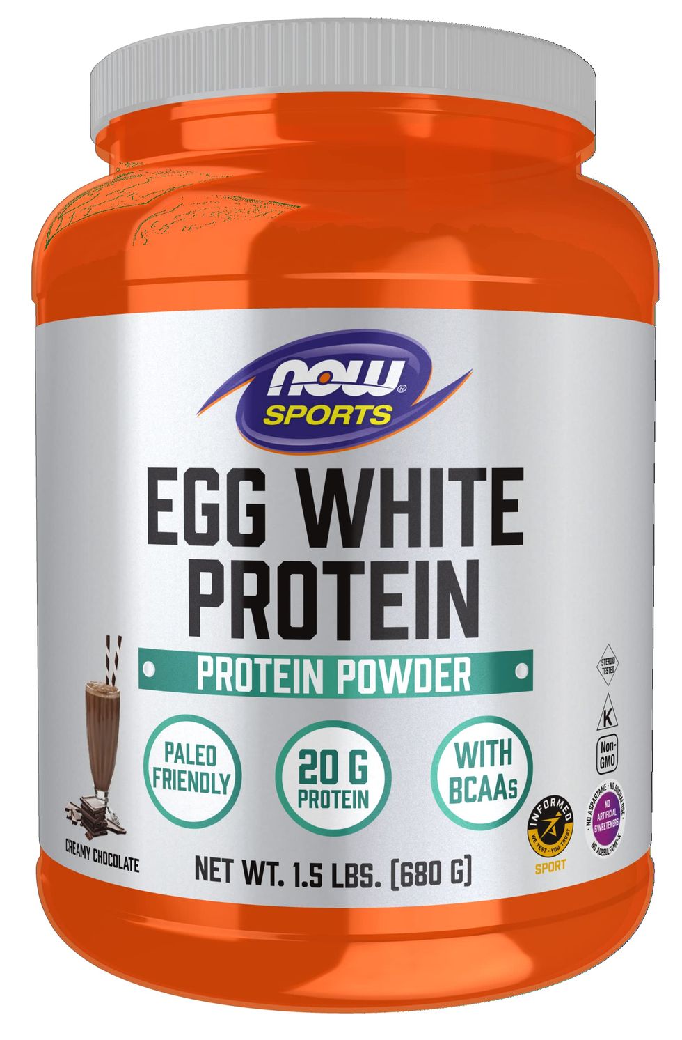 Protein Powder In The Cup-supplement For Athletes On A White
