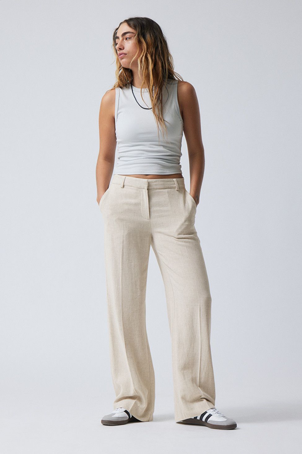 100% linen trousers - Woman | MANGO OUTLET India