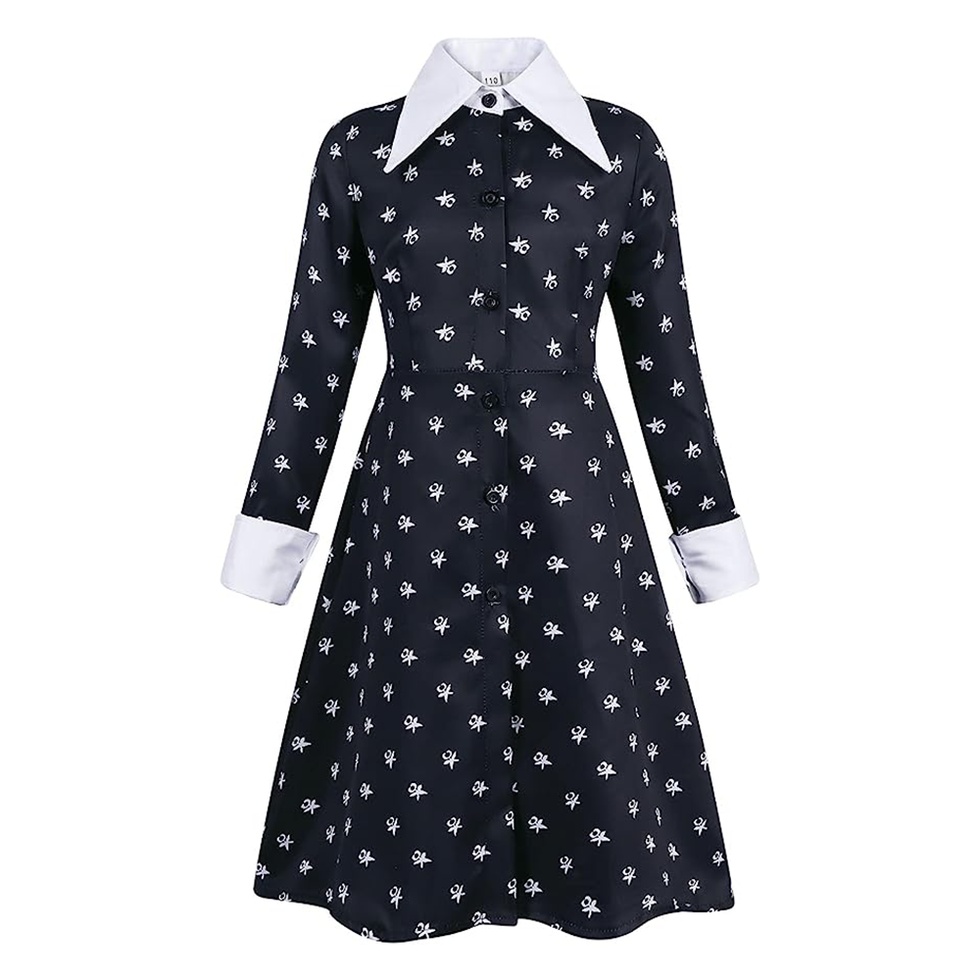  Digi Halloween Wednesday Addams Costume Girls Dress