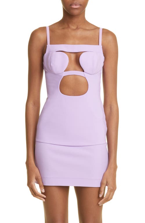 Cutout Padded Corset Top in Lavendula 