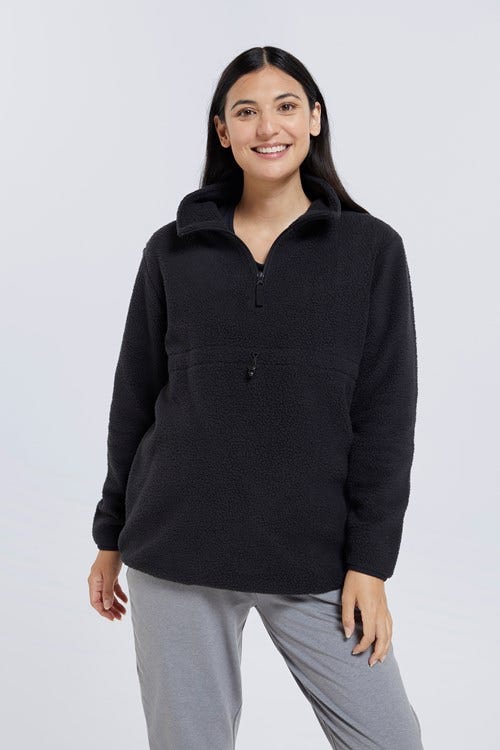 Cosy Maternity Sherpa Half-Zip Fleece