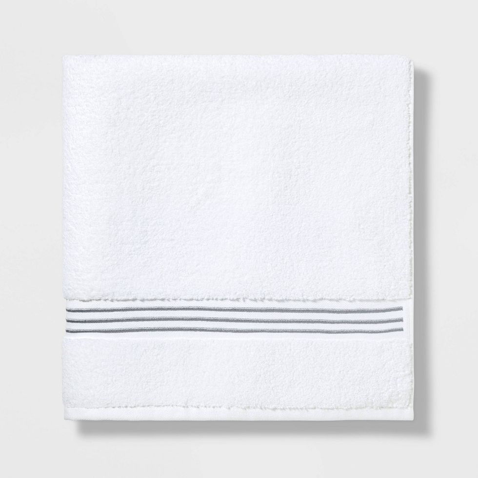 Spa Bath Sheet Light Gray Stripe - Threshold Signature™