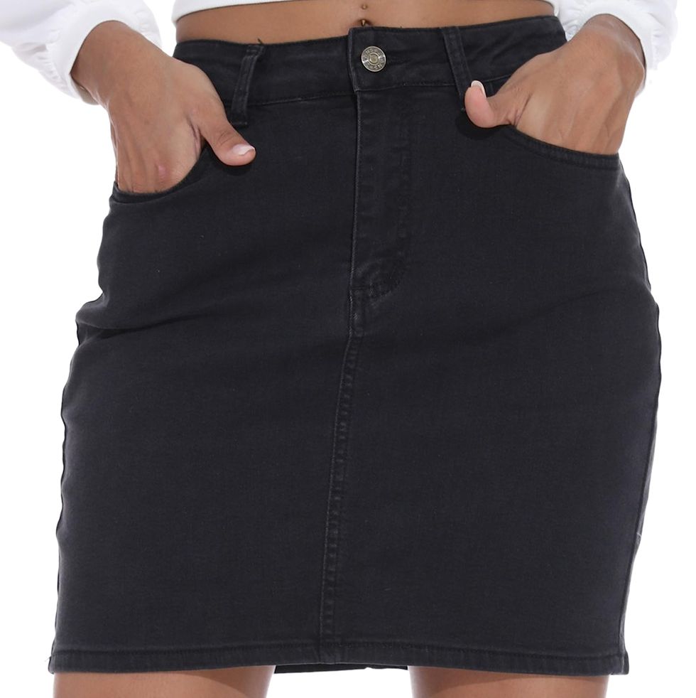 Stretch Denim Mini Skirt