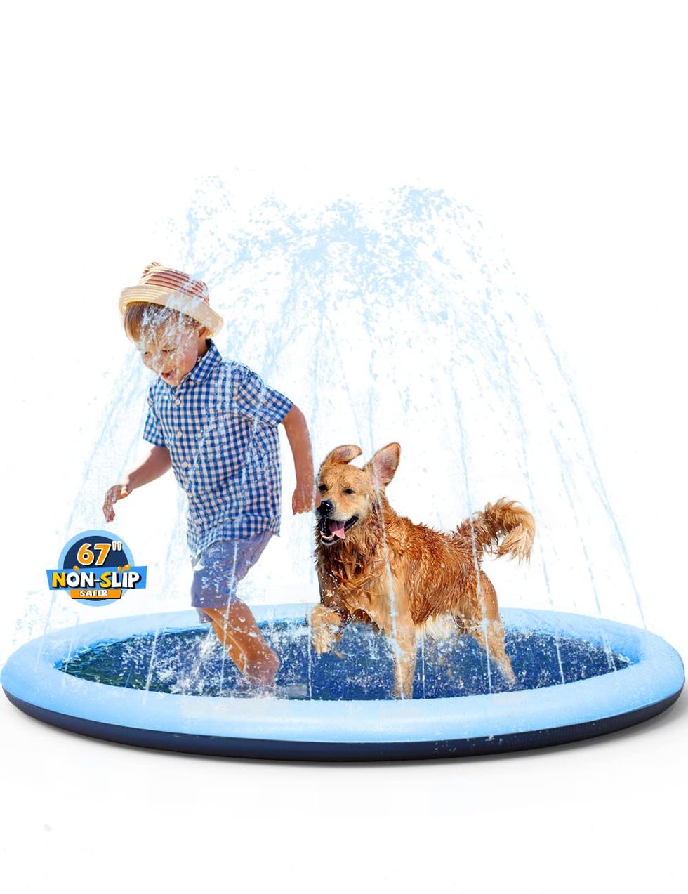 VISTOP Non-Slip Splash Pad for Kids and Dogs