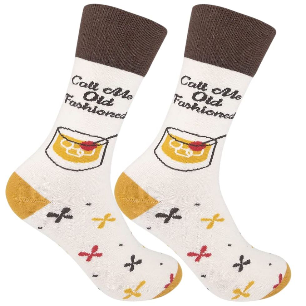 Call Me Old Fashioned Whiskey Novelty Crew Sock