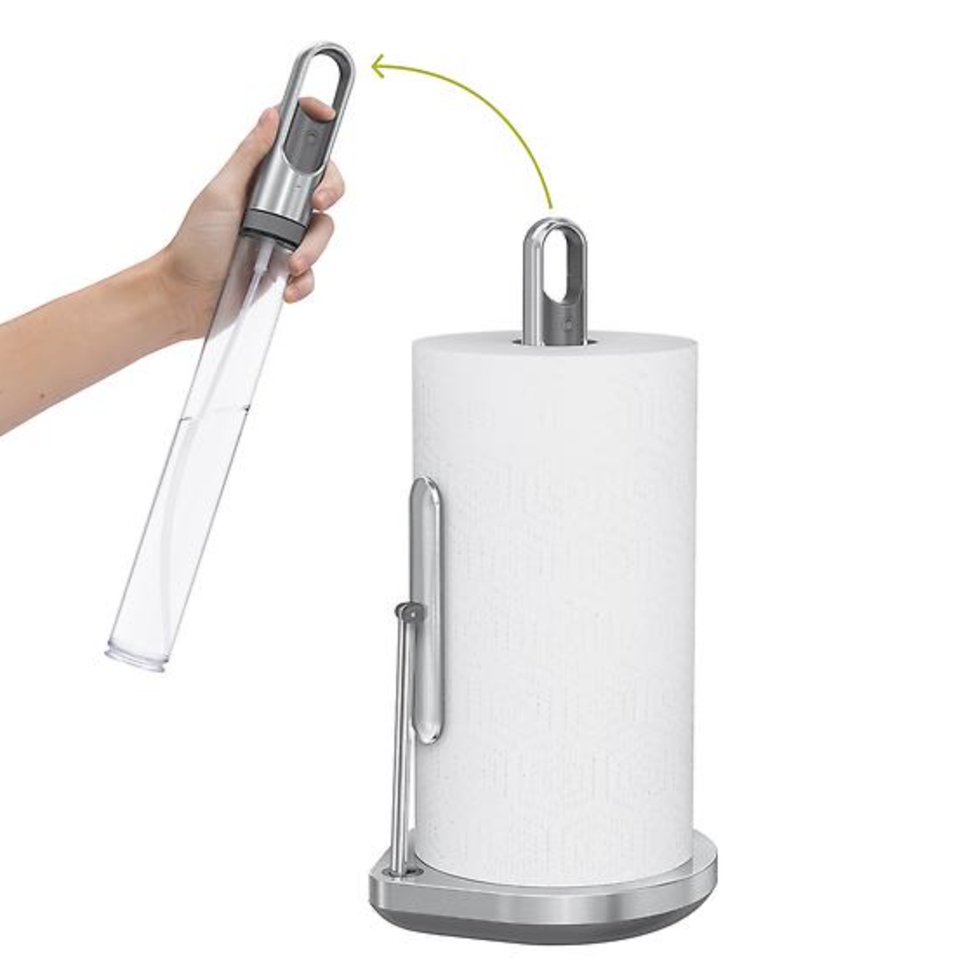 Paper Towel Holder With Spray Bottle, Stainless Steel Countertop