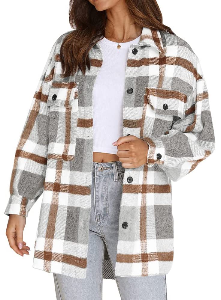 Flannel Button Down Jacket