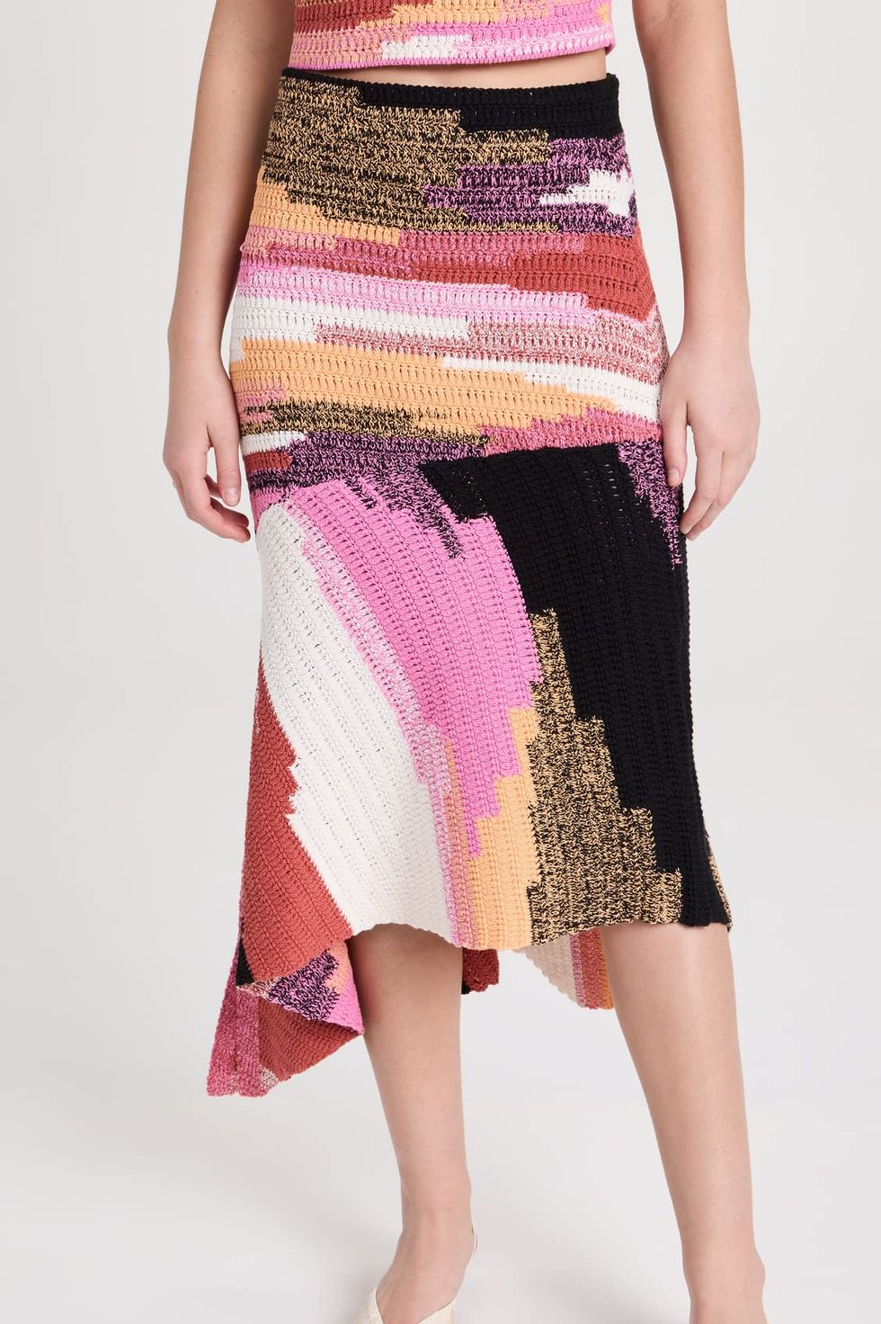 floral-print high-waisted skirt, FARM Rio