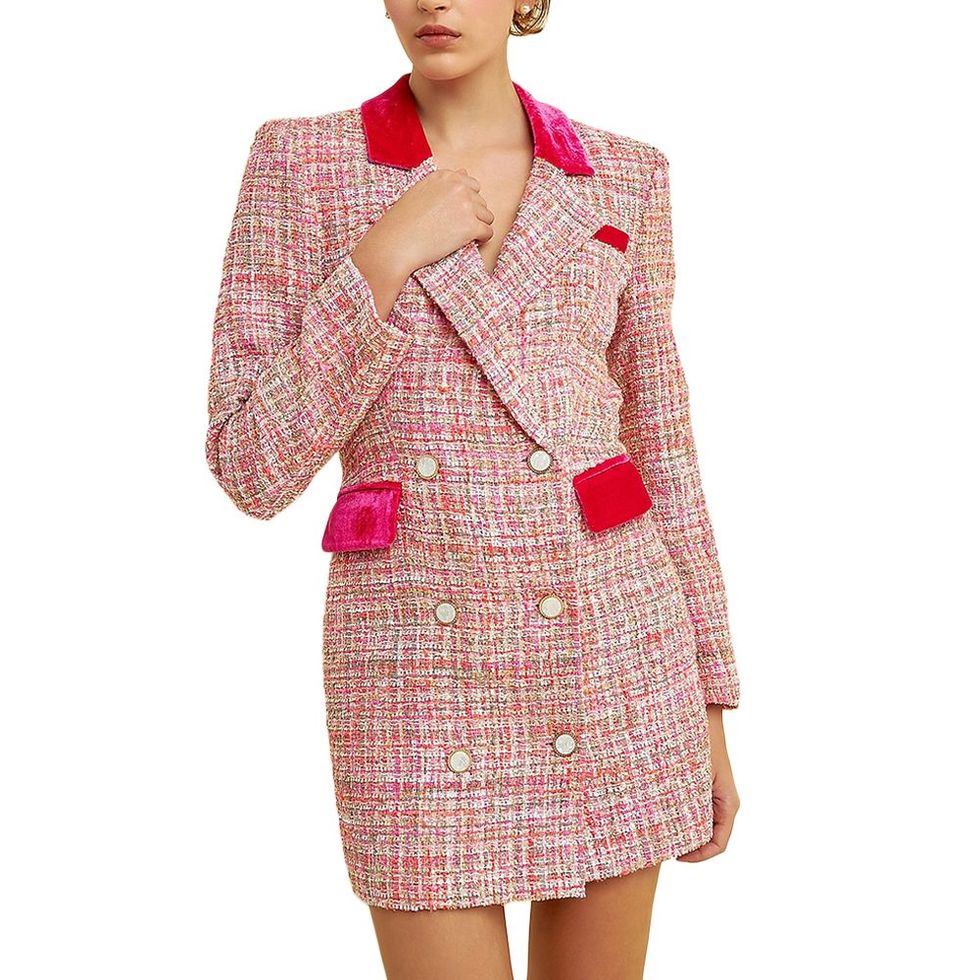 Premium Tweed Blazer Mini Dress