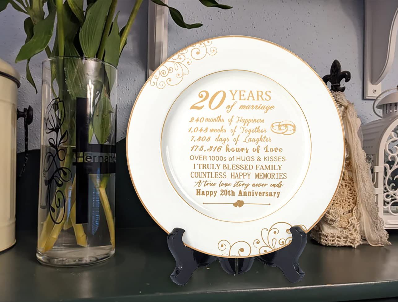 Buy 20th Anniversary Love Birds Burlap Print with Frame, 20 Year Wedding Anniversary  Gifts, 20th Anniversary Gifts for Couple, 20th Anniversary Gift for Wife  Online at desertcartINDIA