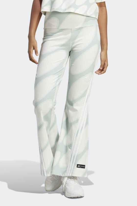 H&M Plus Size Ribbed Flare Off-white Yoga Leggings Lounge Pants