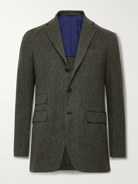 No. 3 Herringbone Wool-Tweed Blazer