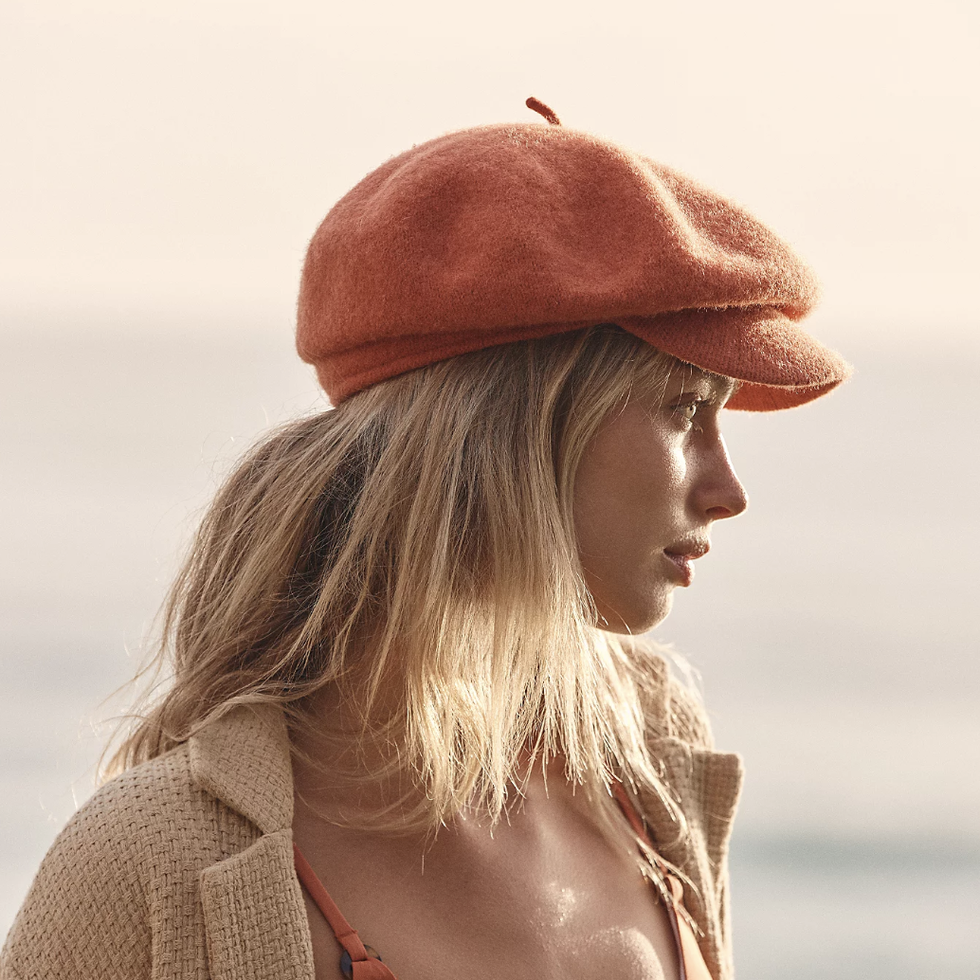 Ladies Burnt Orange Winter Felt Hat| Shenor Collections