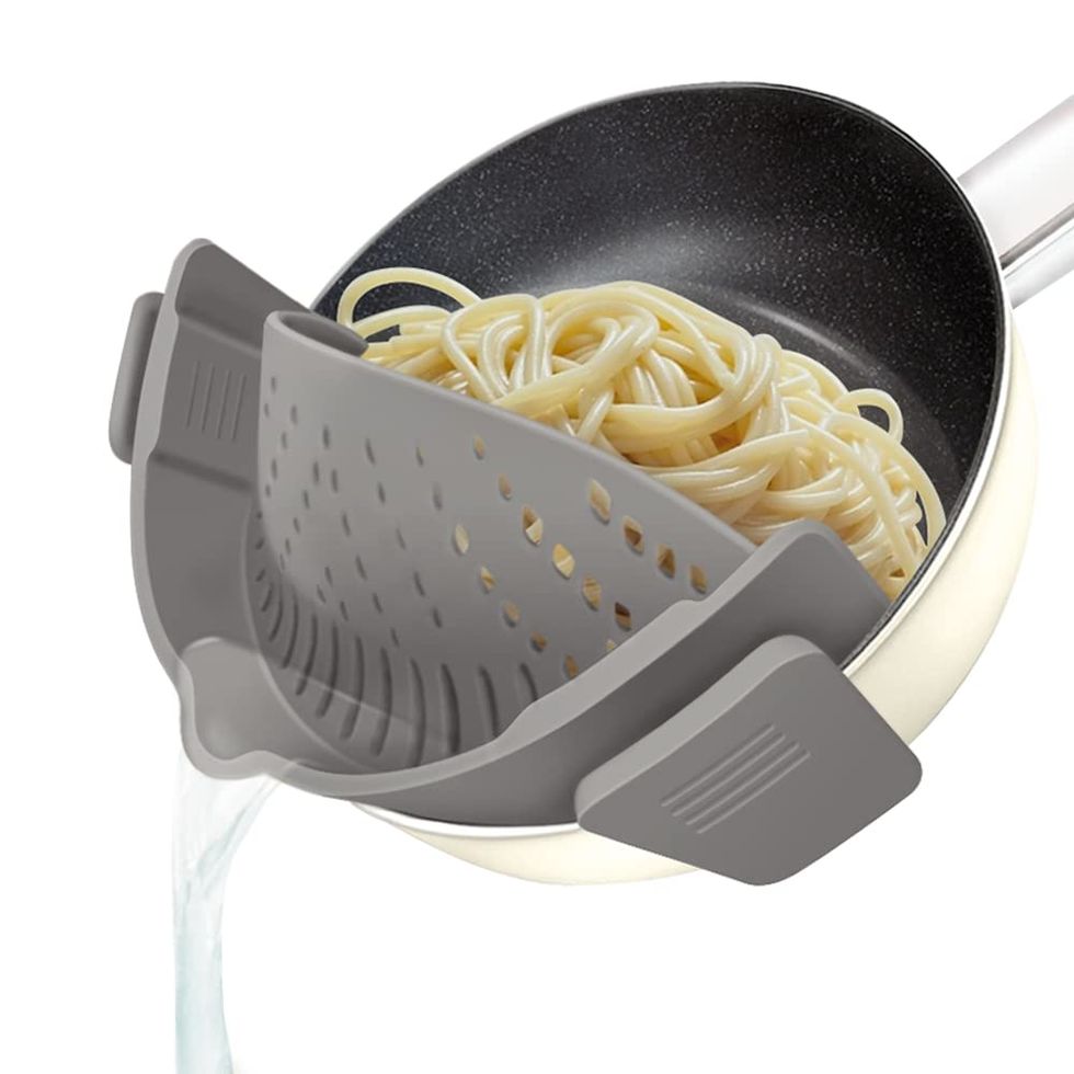 This clip-on strainer from  will be your new favorite kitchen gadget