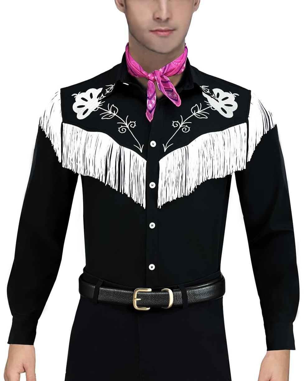 Ken Cowboy Fringe Shirt With Bandana