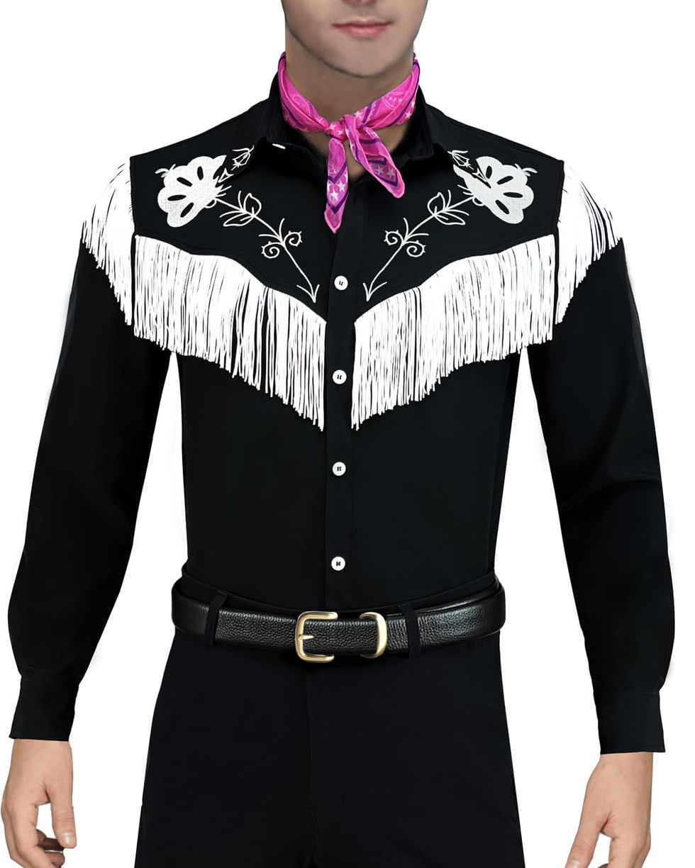 Ken Cowboy Fringe Shirt With Bandana