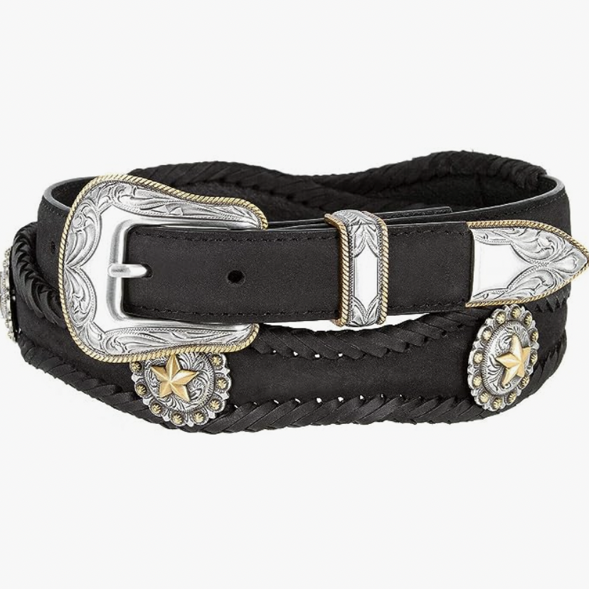 Gold Star Western Leather Braided Belt