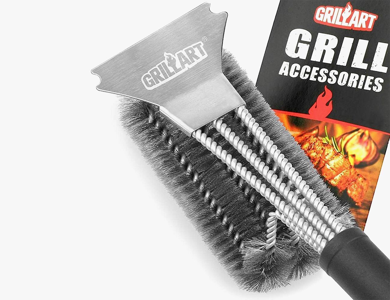 NEW ARRIVAL. GRILLART Grill Brush Bristle Free Steam Cleaning
