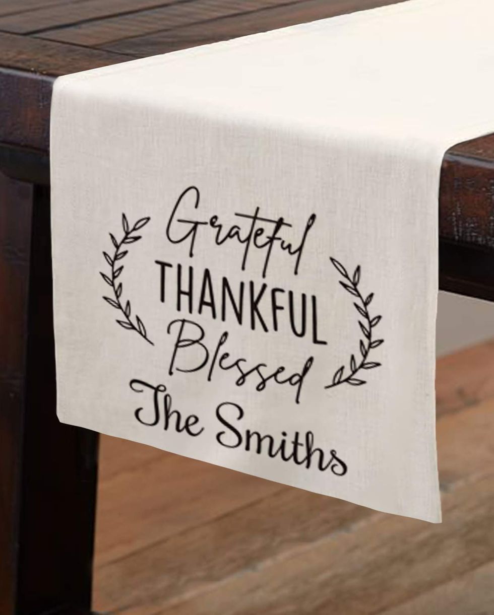 Personalized Thanksgiving Table Runner