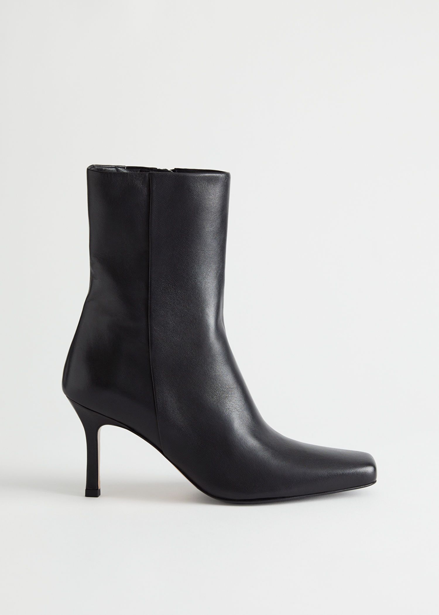 Black skinny heel on sale booties