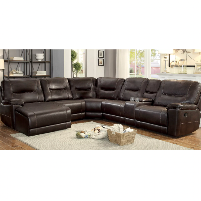 Emilio 6-Piece Modular Reclining Sectional with Left Chaise Emilio 6-Piece Modular Reclining Sectional with Left Chaise