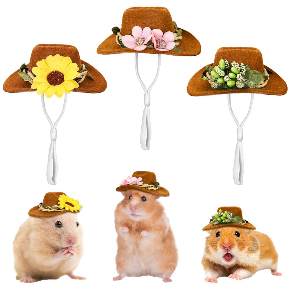 Floral Cowgirl Hats for Hamsters