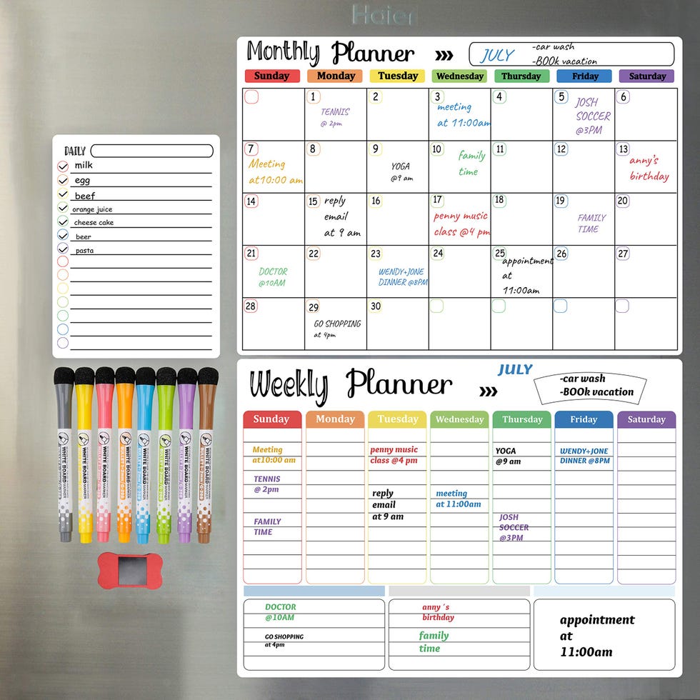 Start a family calendar, online or offline. 