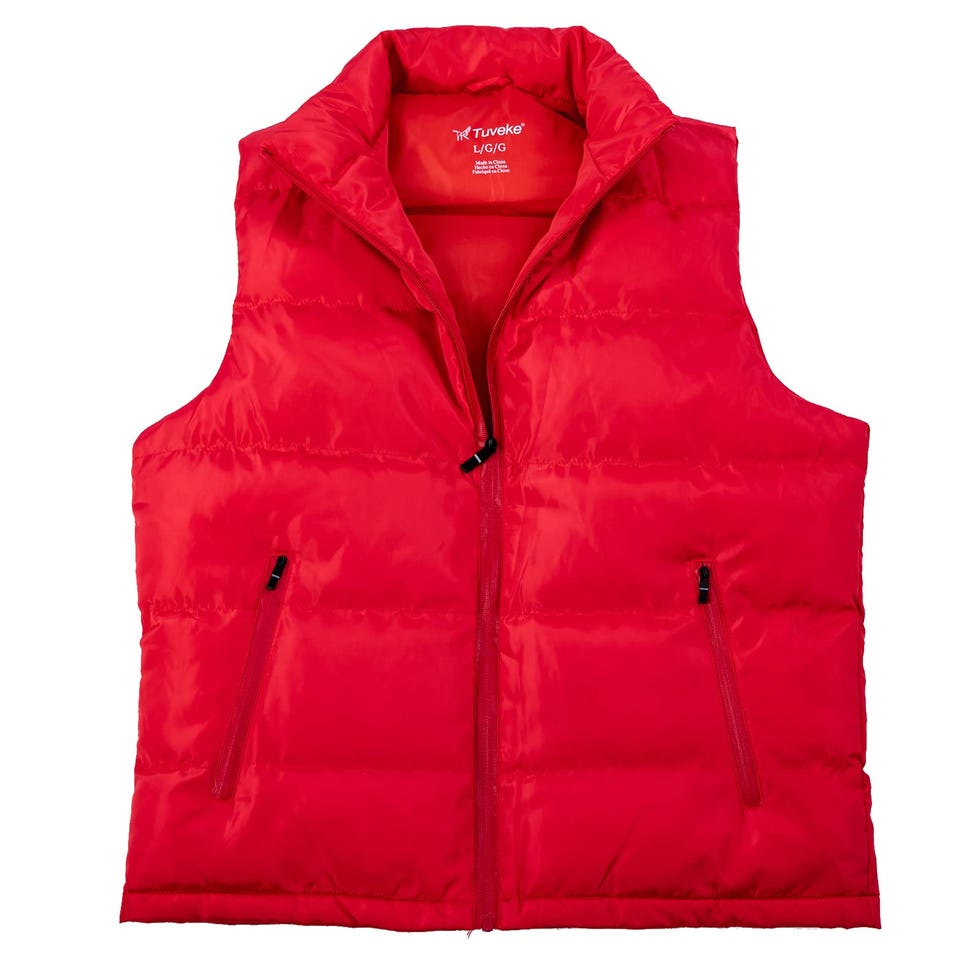 Red Men's Puffer Vest Red Men's Puffer Vest