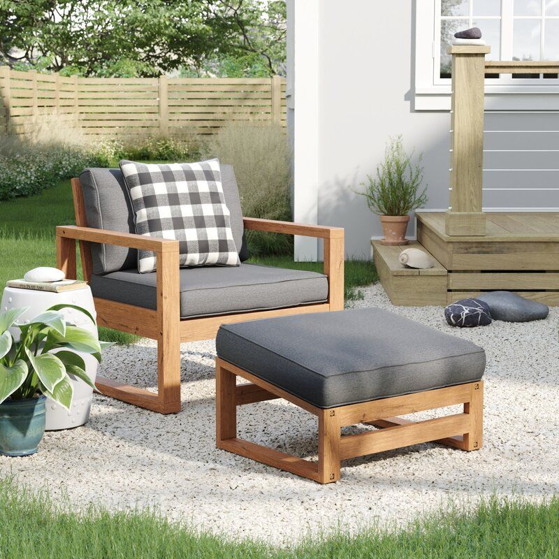 Nygil Patio Chair with Ottoman