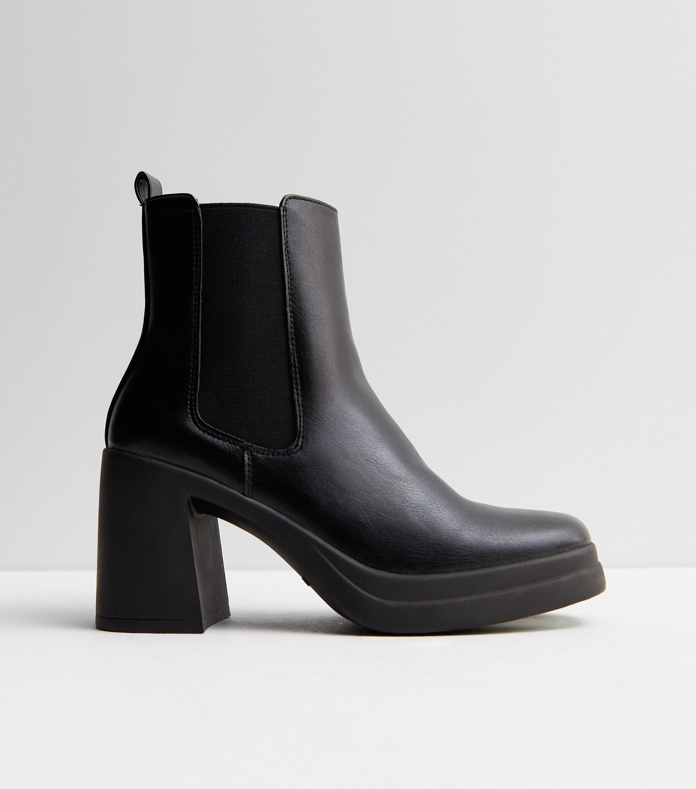 New look 2024 black heeled boots