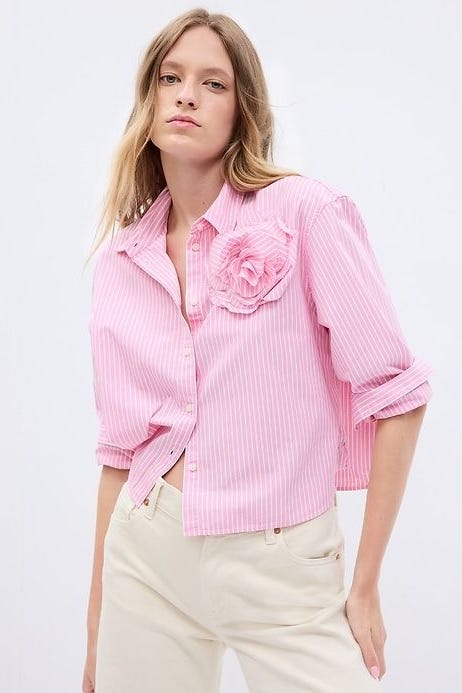 100% Organic Cotton Cropped Shirt