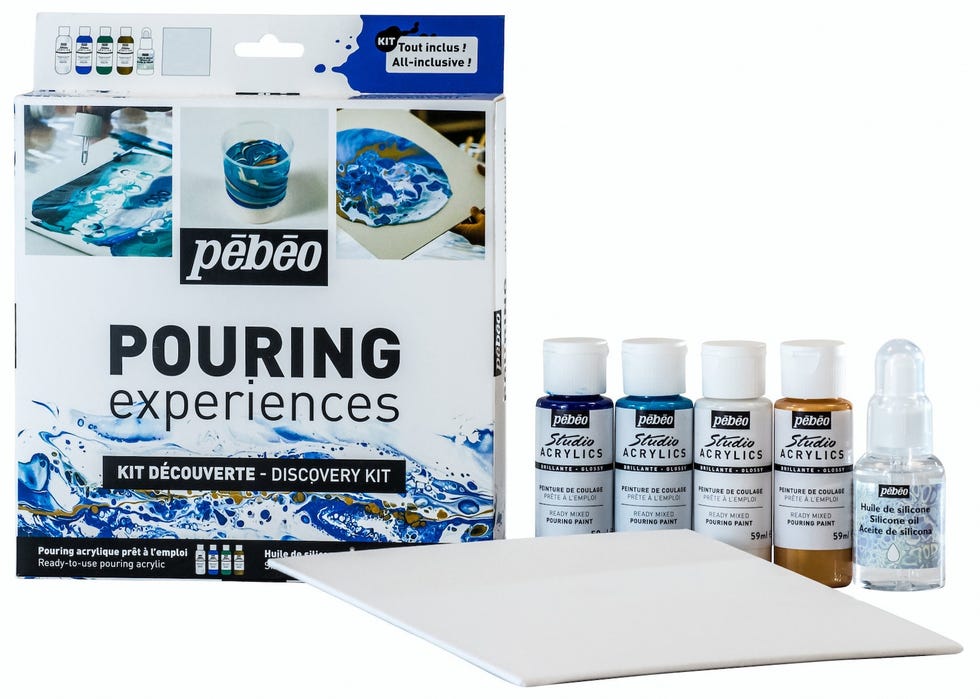 Pebeo Pouring Experiences Acrylic Discovery Kit Set