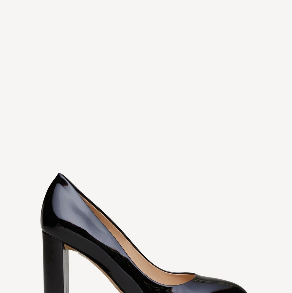  Mod Comfys Womens/Ladies Block Heel Leather Court Shoes (8)  (Black)