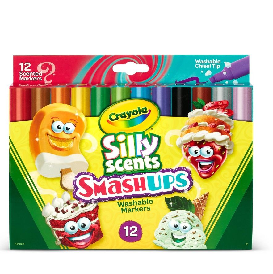 Crayola Silly Scents Coloring Book & Scented Markers, Fair Coloring Pages,  Gift