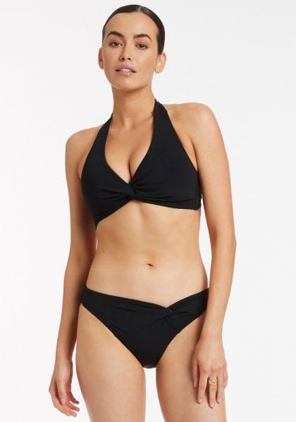 Twist Halter Bikini Black