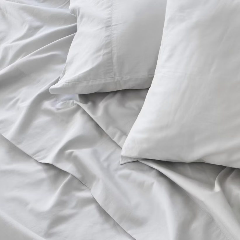 Organic Sateen Sheet Set, Grey Organic Sateen Sheet Set, Grey