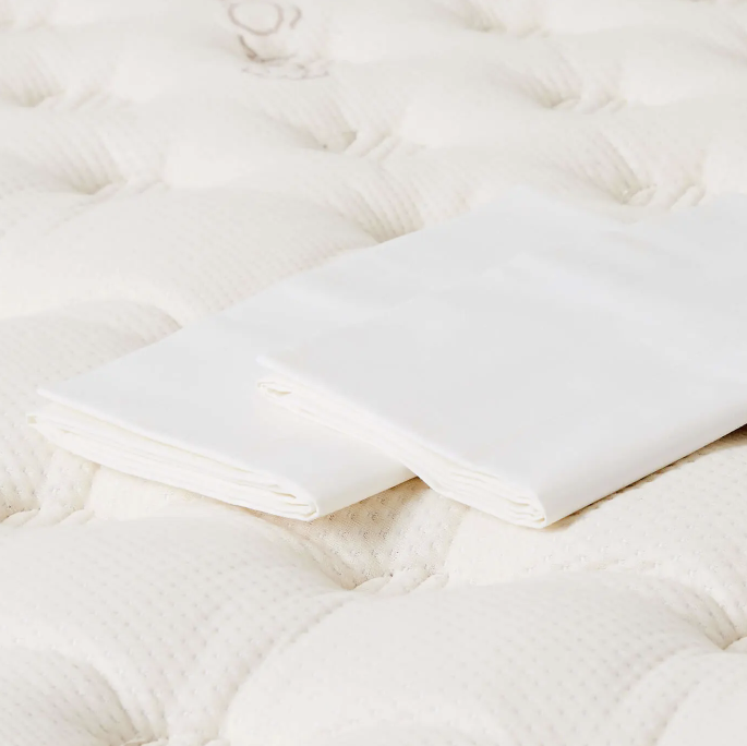 Percale Pillowcase Pair, Ivory