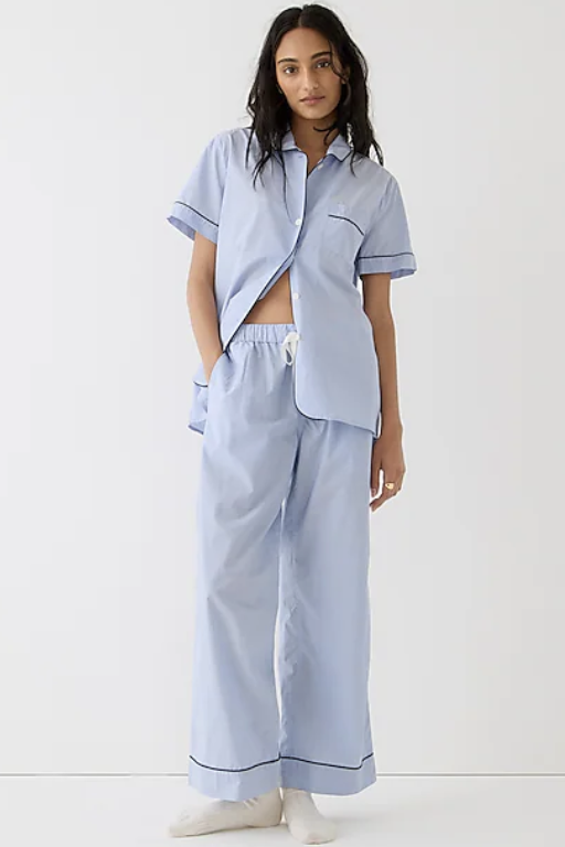 End-on-End Cotton Short-Sleeved Pajama Set