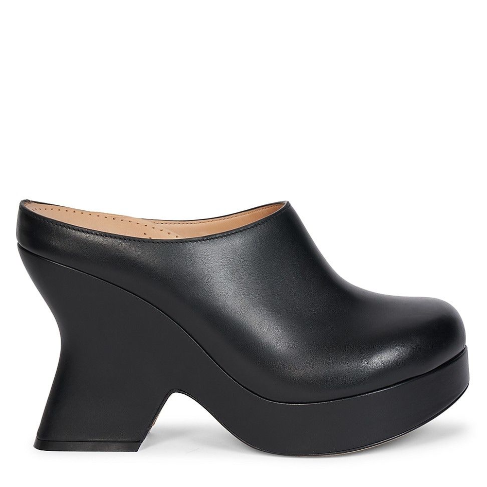 Terra Leather Wedge Clogs